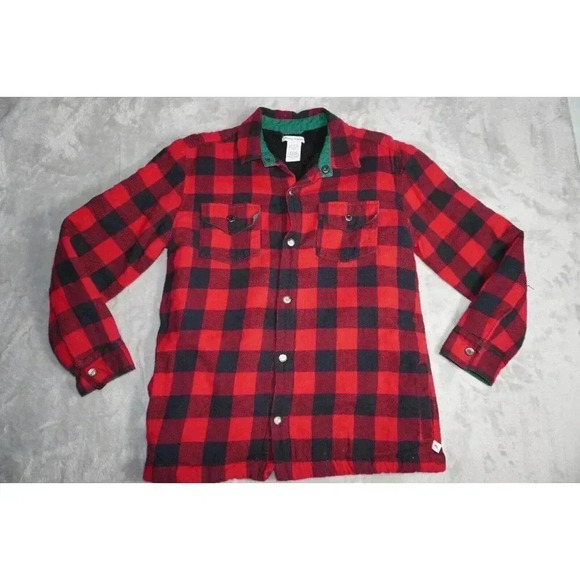 Tommy Bahama Kids Sherpa Lined Flannel Jacket Youth XXL (16) Buffalo Plaid - Picture 2 of 12